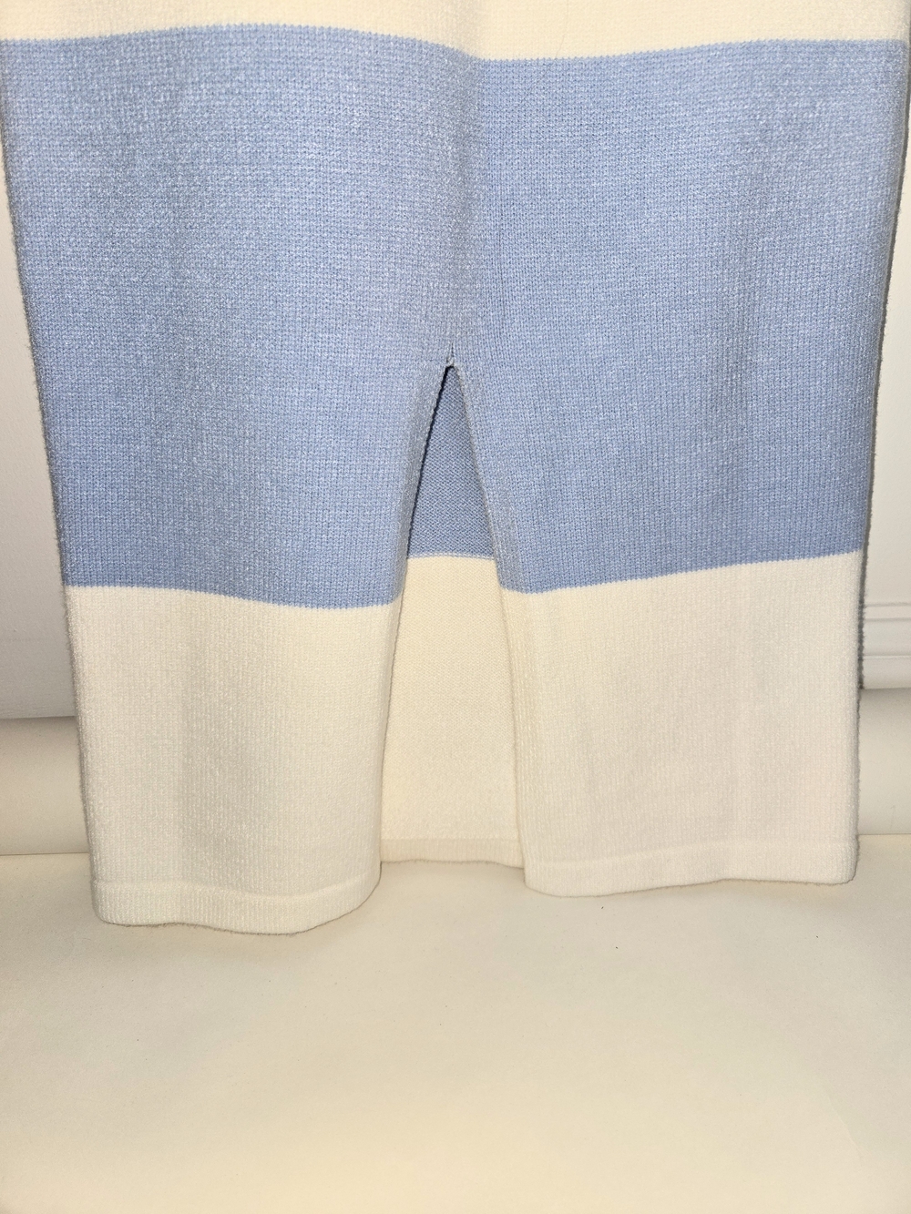 Lulu's Light Blue & White Striped Knit Sleeveless Tank Midi Dress Womens Size S - Picture 8 of 11